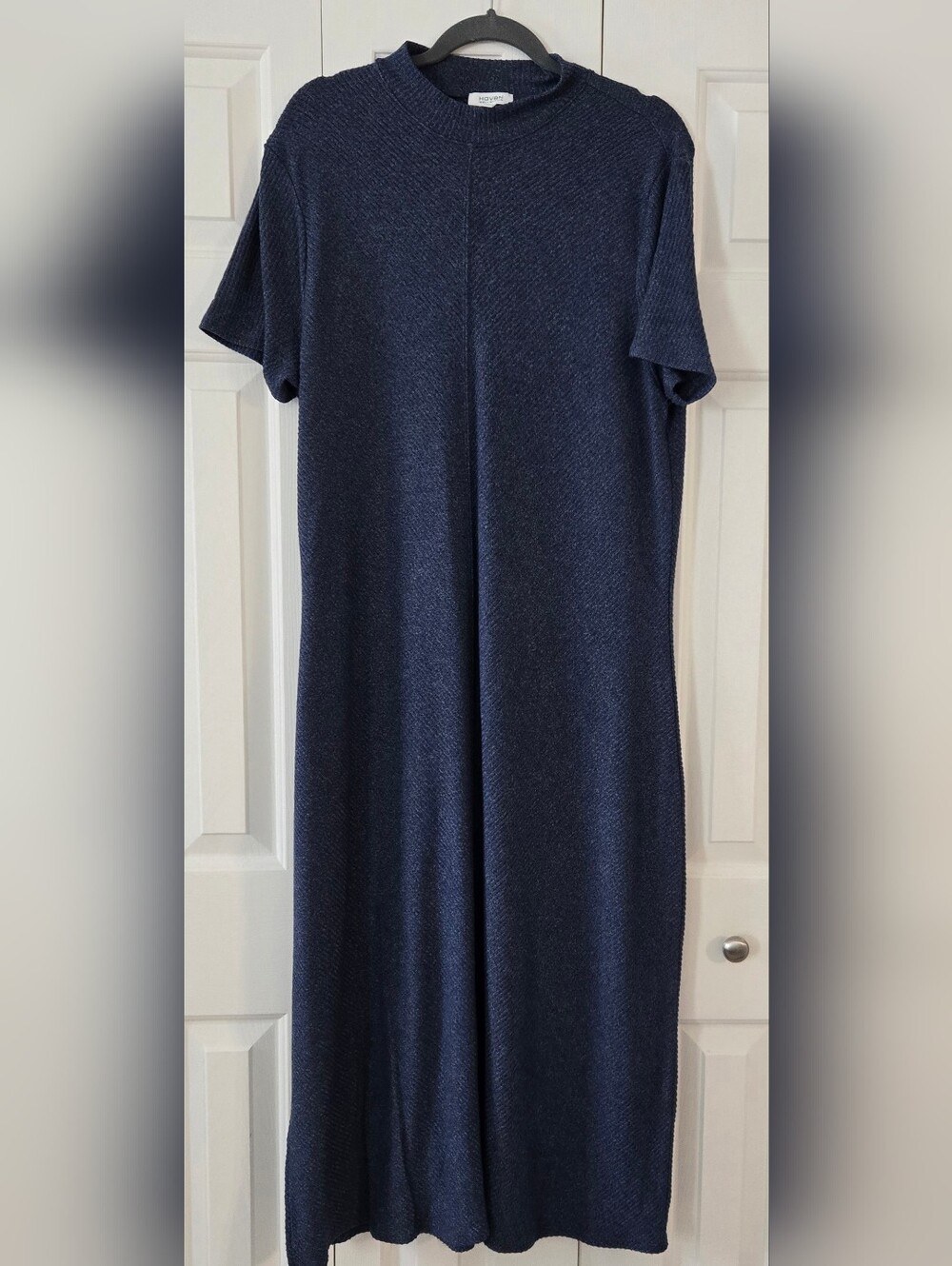 Have Navy Short-Sleeve Maxi Knit Dress